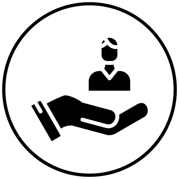 Ilustración del icono vectorial de responsabilidad del conjunto de iconos de liderazgo