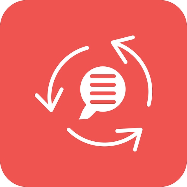 Ilustración del icono vectorial de respuesta automática del conjunto de iconos de comunicaciones
