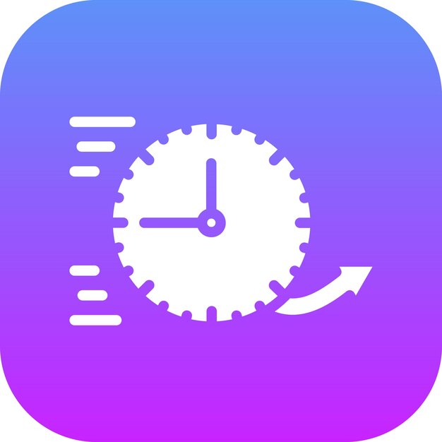 Ilustración del icono vectorial de respuesta rápida del conjunto de iconos de hora y fecha