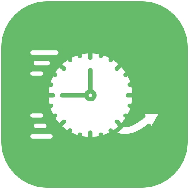 Ilustración del icono vectorial de respuesta rápida del conjunto de iconos de hora y fecha