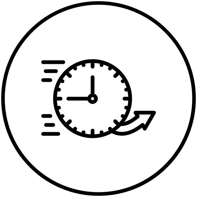 Ilustración del icono vectorial de respuesta rápida del conjunto de iconos de hora y fecha