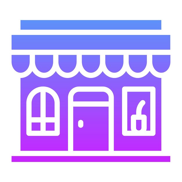 Ilustración del icono vectorial del restaurante del conjunto de iconos de entrega de alimentos