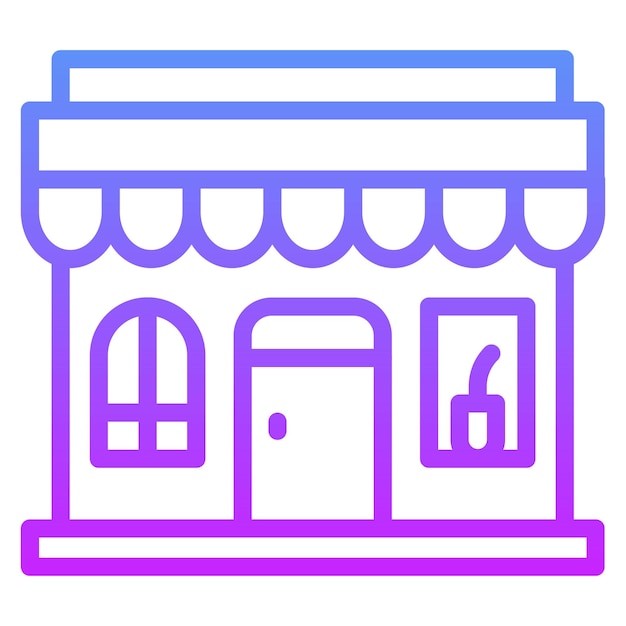 Ilustración del icono vectorial del restaurante del conjunto de iconos de entrega de alimentos