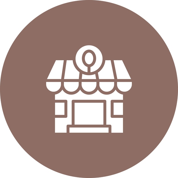 Ilustración del icono vectorial del restaurante del conjunto de iconos del restaurante