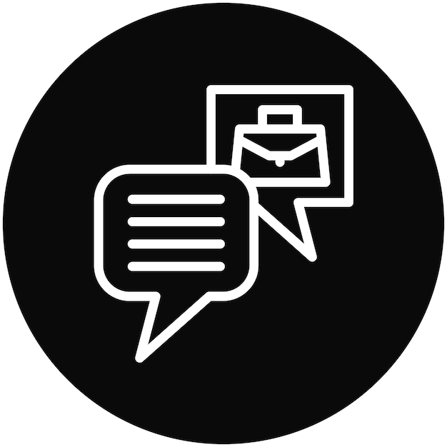 Ilustración del icono vectorial de retroalimentación del conjunto de iconos de capacitación empresarial