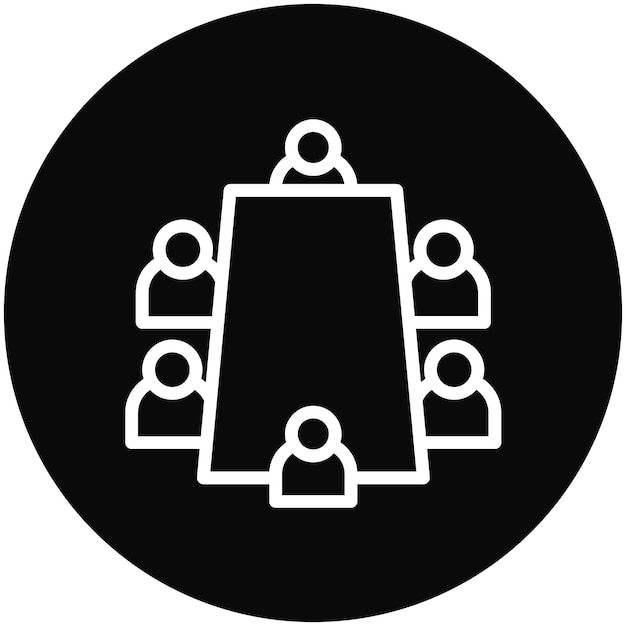Ilustración del icono vectorial de la reunión del conjunto de iconos de formación empresarial