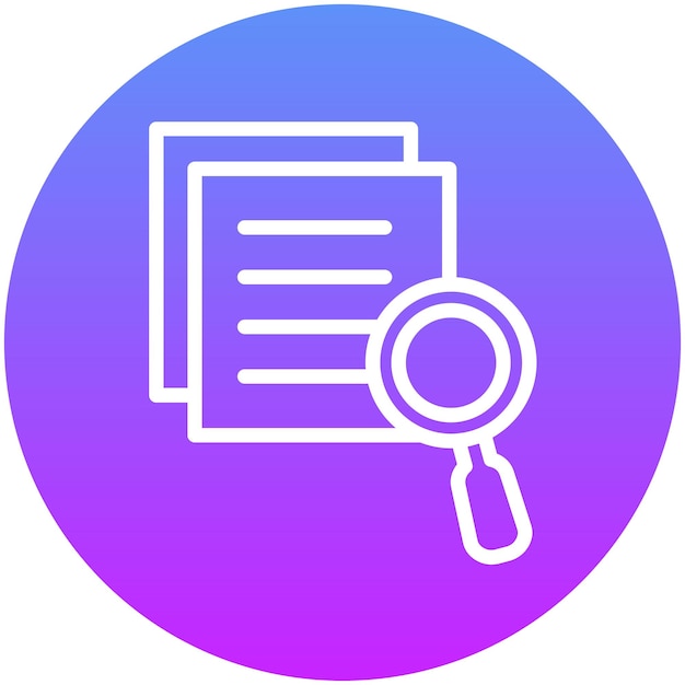 Ilustración del icono vectorial de la revisión del conjunto de iconos de literatura