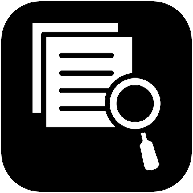 Ilustración del icono vectorial de la revisión del conjunto de iconos de literatura
