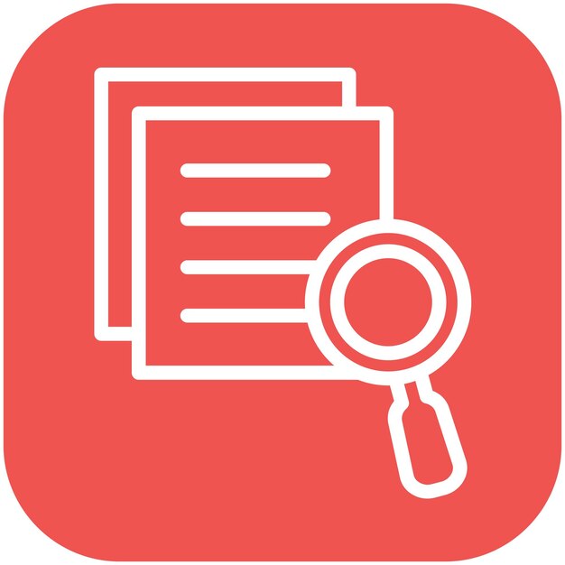 Ilustración del icono vectorial de la revisión del conjunto de iconos de literatura