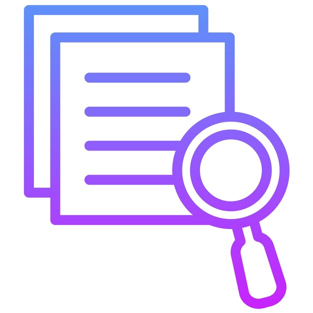 Ilustración del icono vectorial de la revisión del conjunto de iconos de literatura