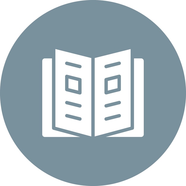 Ilustración del icono vectorial de la revista del conjunto de iconos de la biblioteca