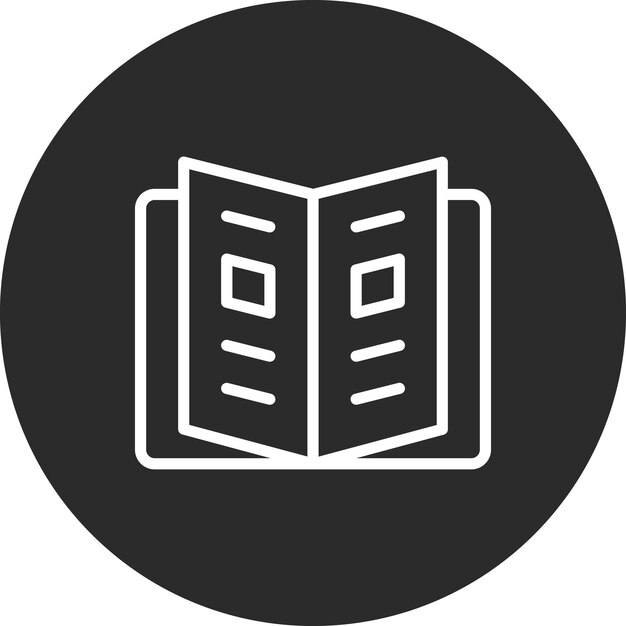 Ilustración del icono vectorial de la revista del conjunto de iconos de la biblioteca