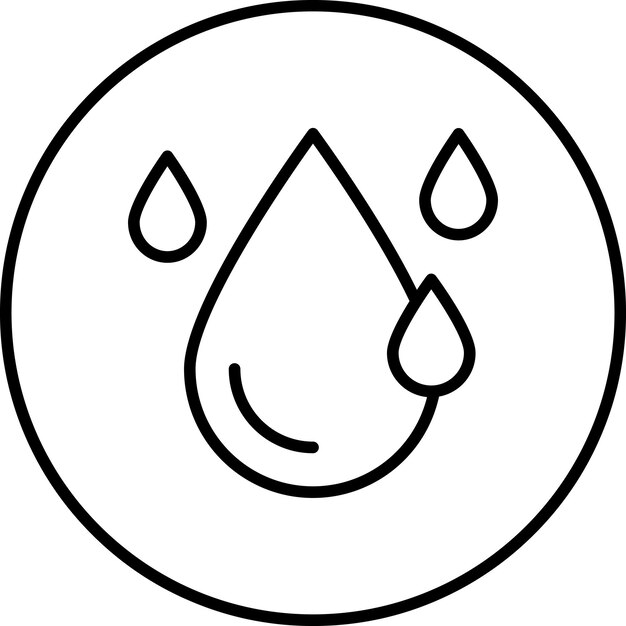 Ilustración del icono vectorial de riego del conjunto de iconos de Smart City