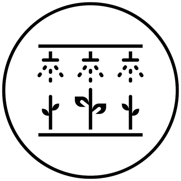 Ilustración del icono vectorial de riego del conjunto de iconos de Smart Home