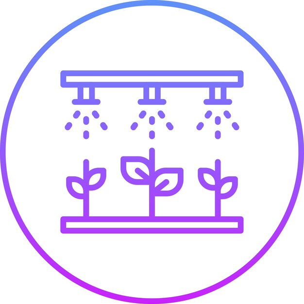 Ilustración del icono vectorial de riego del conjunto de iconos de Smart Home