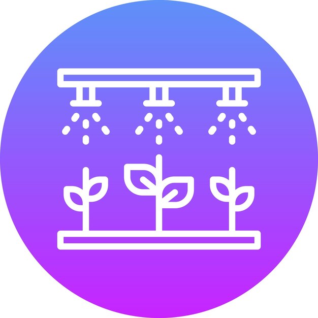 Ilustración del icono vectorial de riego del conjunto de iconos de Smart Home