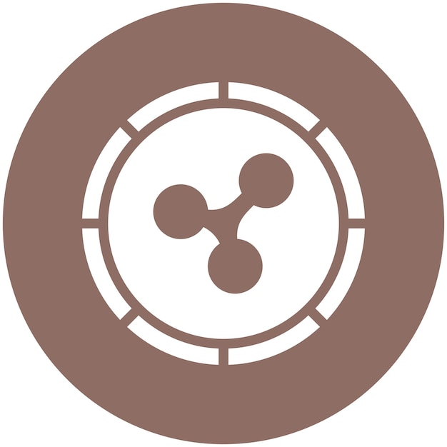 Ilustración del icono vectorial de Ripple del conjunto de iconos de criptomonedas