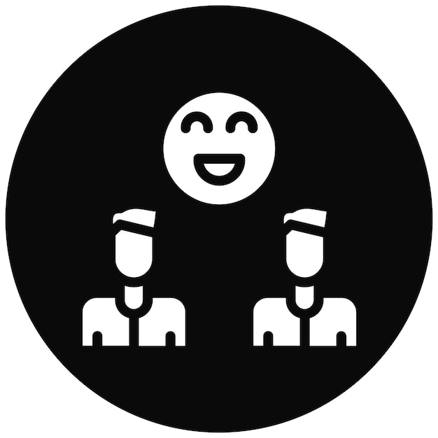 Ilustración del icono vectorial de Risa Juntos del conjunto de iconos de Amistad