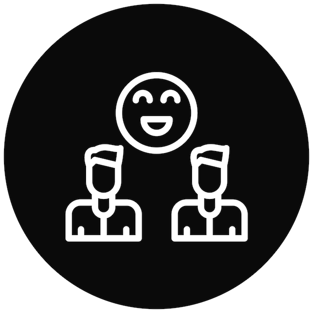 Ilustración del icono vectorial de Risa Juntos del conjunto de iconos de Amistad