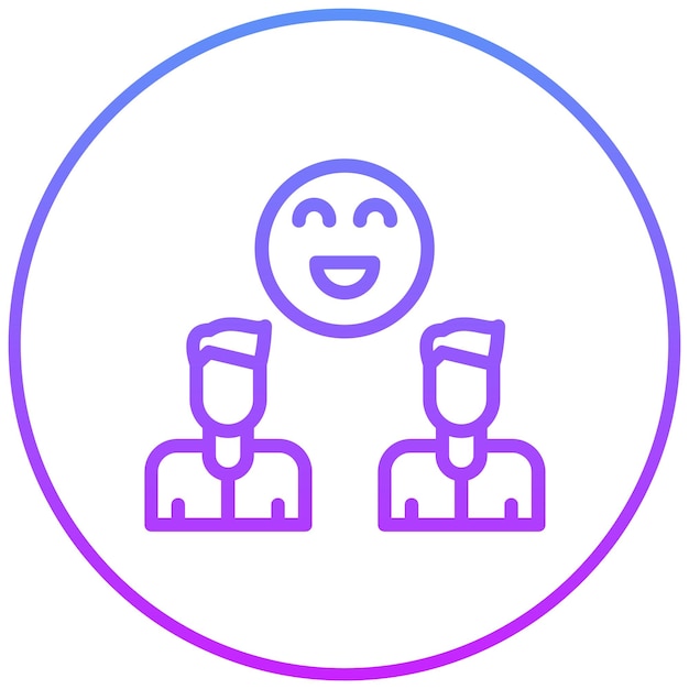Ilustración del icono vectorial de Risa Juntos del conjunto de iconos de Amistad