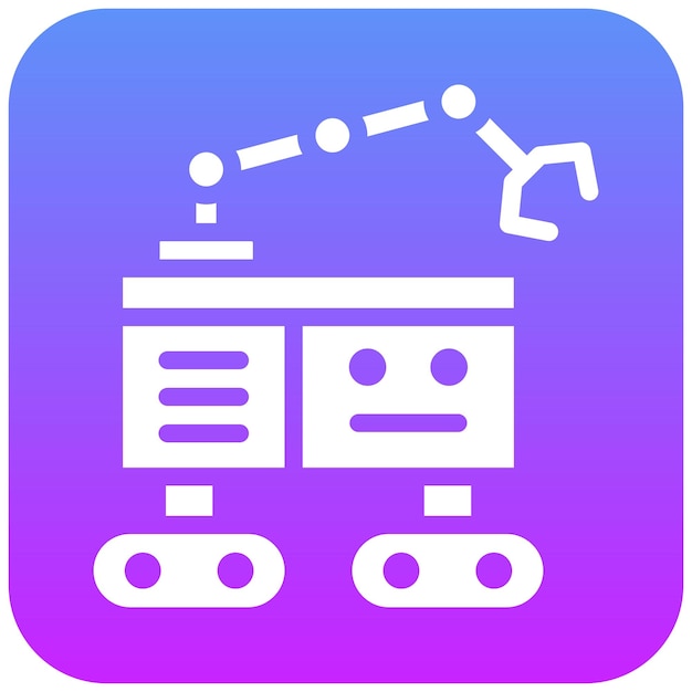 Ilustración del icono vectorial del robot autónomo del conjunto de iconos de robótica