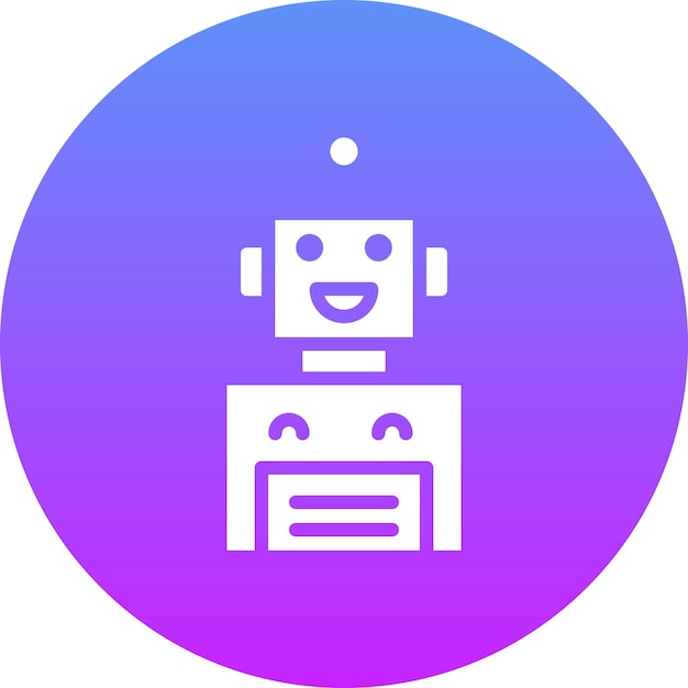 Ilustración del icono vectorial del robot del conjunto de iconos de Investigación y Ciencia