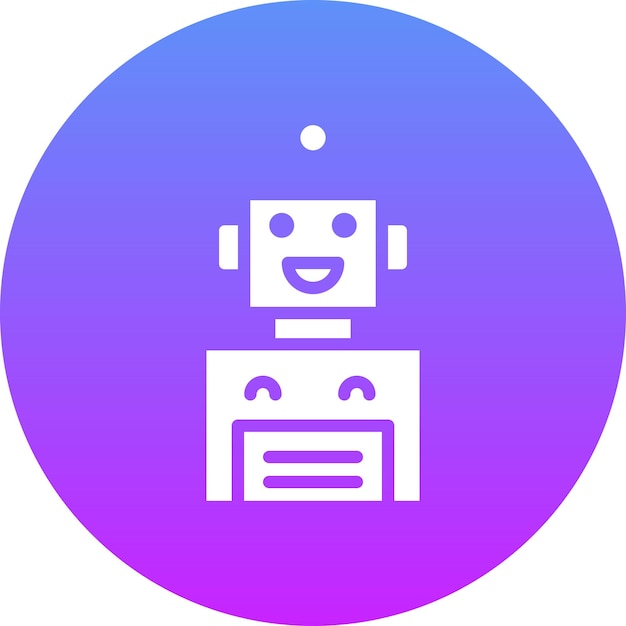 Vector ilustración del icono vectorial del robot del conjunto de iconos de investigación y ciencia