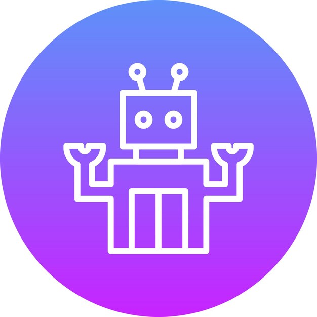 Ilustración del icono vectorial del robot espacial del conjunto de iconos de tecnología espacial