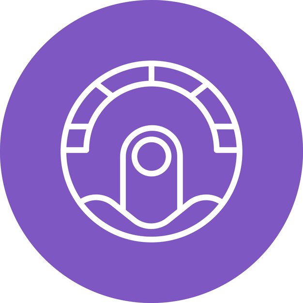 Ilustración del icono vectorial de Robot Vaccum del conjunto de iconos de tecnología