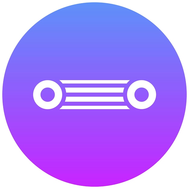 Ilustración del icono vectorial del rollo de espuma del conjunto de iconos de Pilates