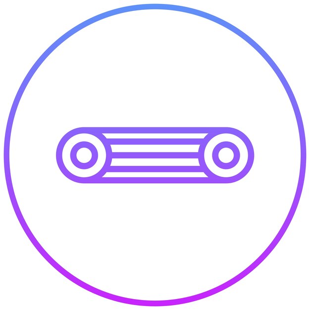 Ilustración del icono vectorial del rollo de espuma del conjunto de iconos de Pilates