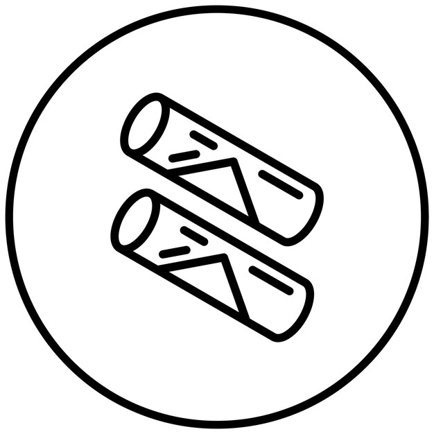 Ilustración del icono vectorial de Rolls Spring del conjunto de iconos de World Cuisine