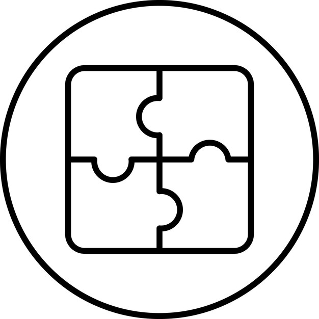 Ilustración de icono vectorial de rompecabezas del conjunto de iconos de Diplomacia
