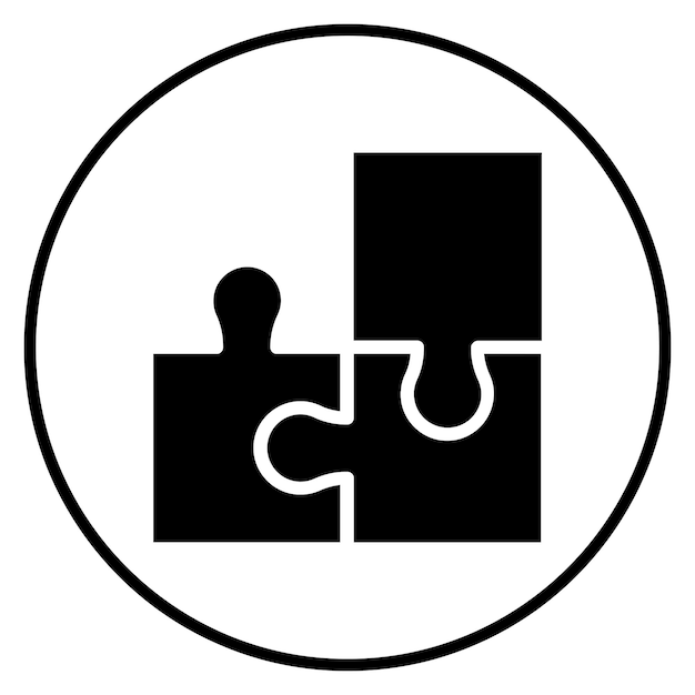 Ilustración de icono vectorial de rompecabezas del conjunto de iconos de entretenimiento