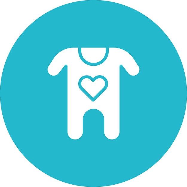 Ilustración del icono vectorial de ropa para bebés del conjunto de iconos de ropa
