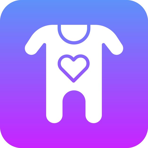 Ilustración del icono vectorial de ropa para bebés del conjunto de iconos de ropa