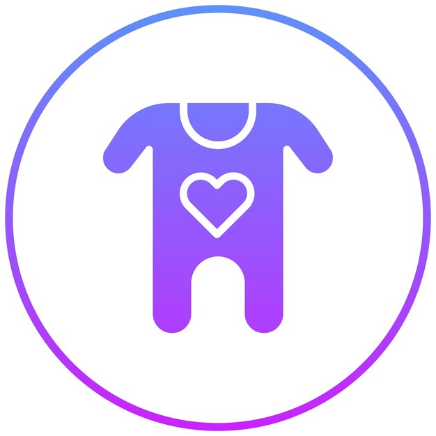 Ilustración del icono vectorial de ropa para bebés del conjunto de iconos de ropa