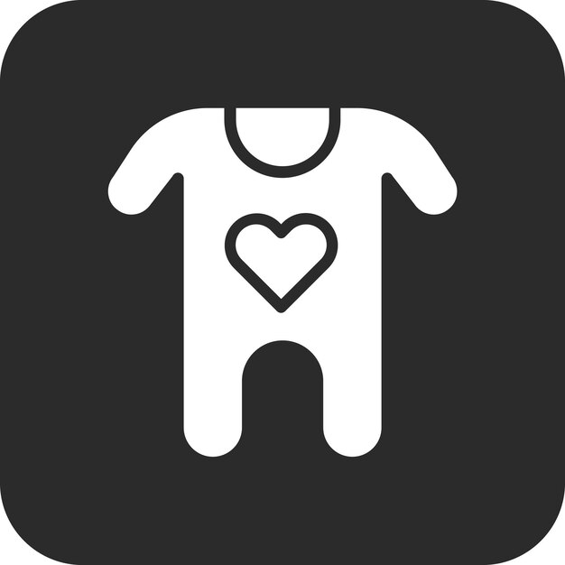 Ilustración del icono vectorial de ropa para bebés del conjunto de iconos de ropa
