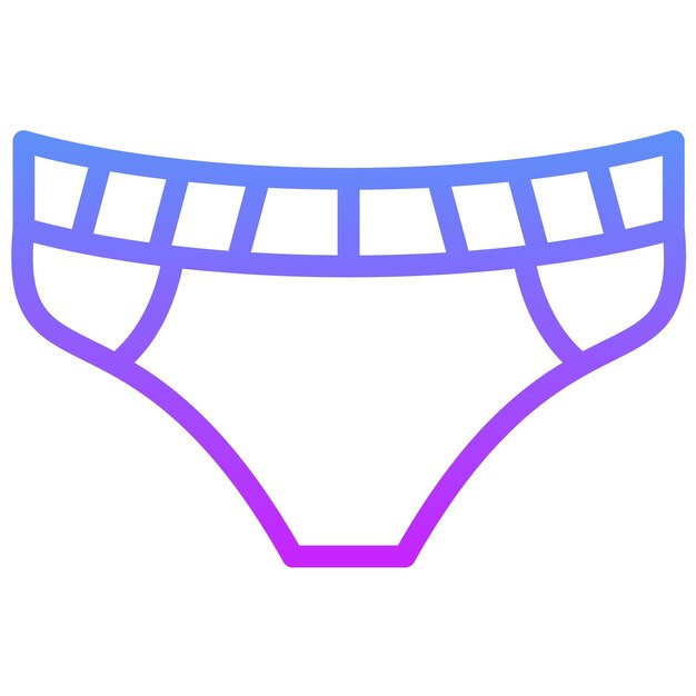 Ilustración del icono vectorial de ropa interior del conjunto de iconos de comercio electrónico de moda