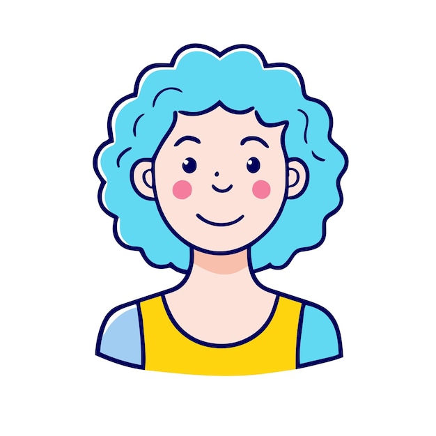 Ilustración del icono vectorial del rostro del avatar