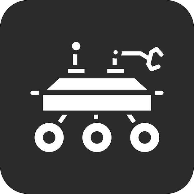 Ilustración del icono vectorial del rover del conjunto de iconos de tecnología