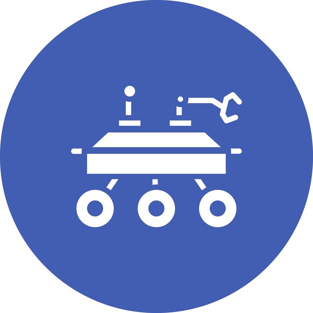 Ilustración del icono vectorial del rover del conjunto de iconos de tecnología