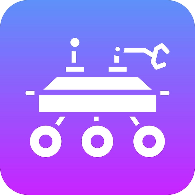 Ilustración del icono vectorial del rover del conjunto de iconos de tecnología