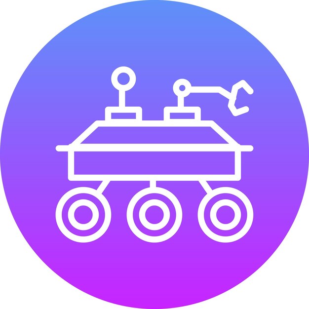 Ilustración del icono vectorial del rover del conjunto de iconos de tecnología