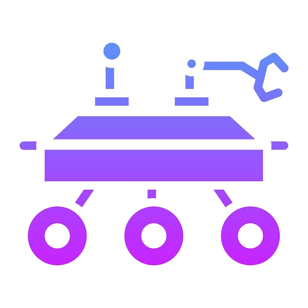 Ilustración del icono vectorial del rover del conjunto de iconos de tecnología