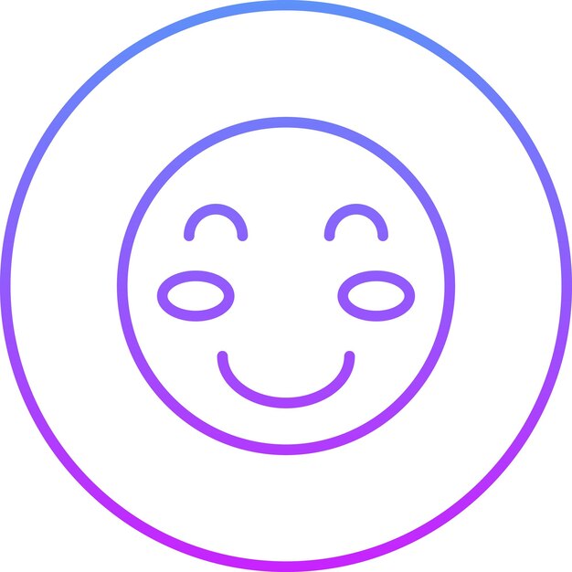 Ilustración del icono vectorial de rubor del conjunto de iconos de cosméticos