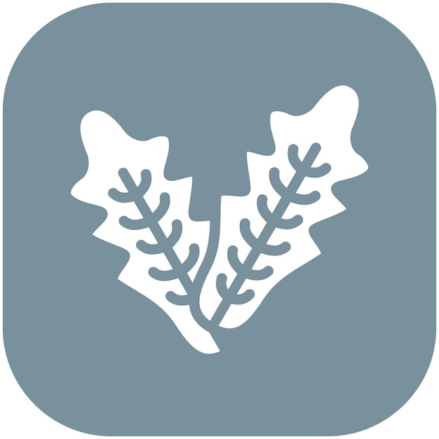 Ilustración del icono vectorial de la rúcula del conjunto de iconos de las flores