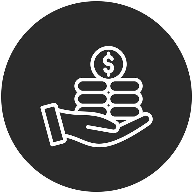 Ilustración del icono vectorial de salario del conjunto de iconos de Finanzas y Dinero