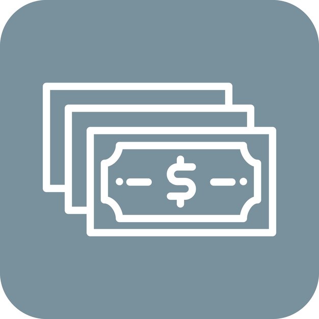 Ilustración del icono vectorial de salarios del conjunto de iconos de banca y finanzas
