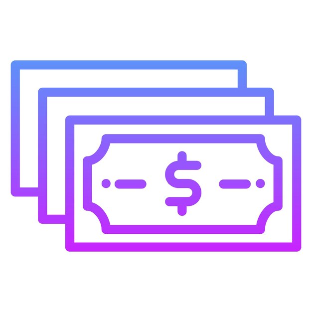 Ilustración del icono vectorial de salarios del conjunto de iconos de banca y finanzas